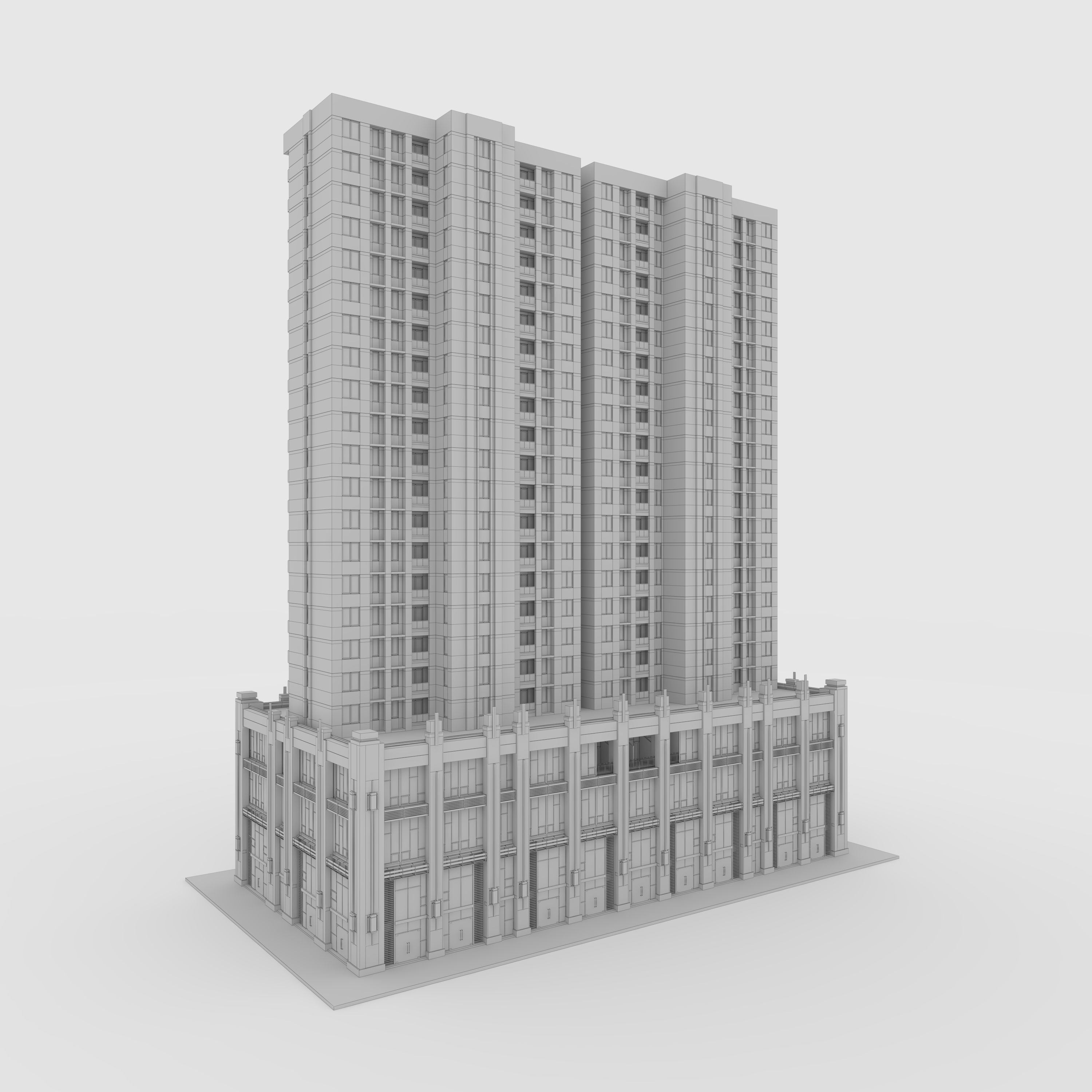 Tower Apartment 3 3D model_7