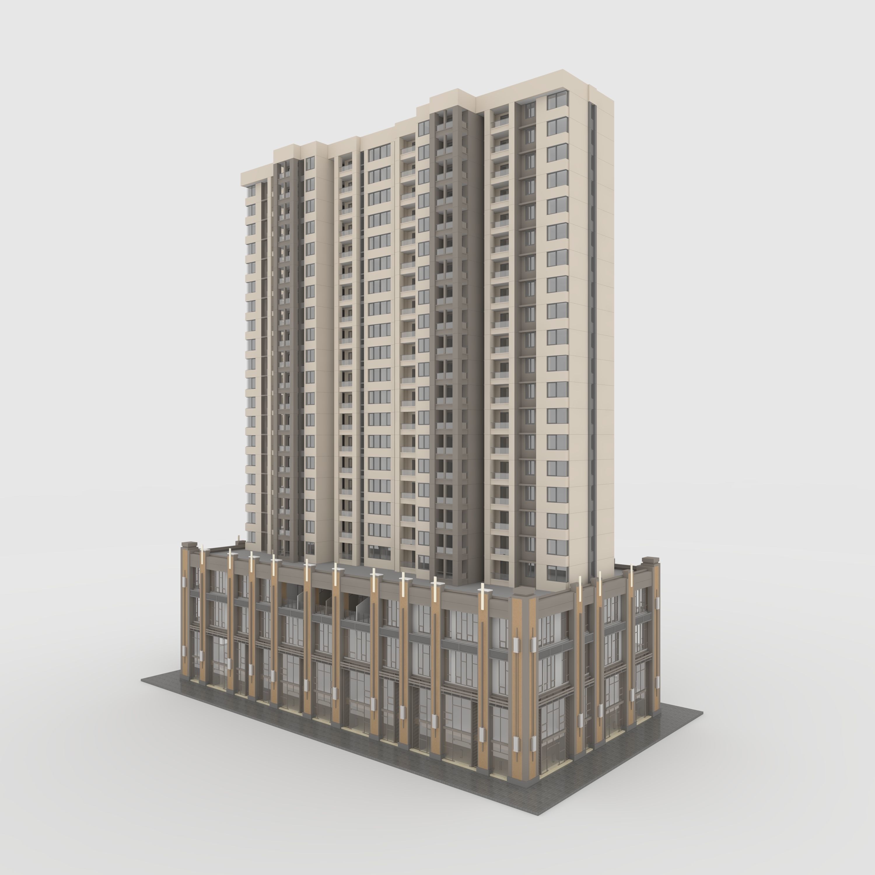 Tower Apartment 3 3D model_4