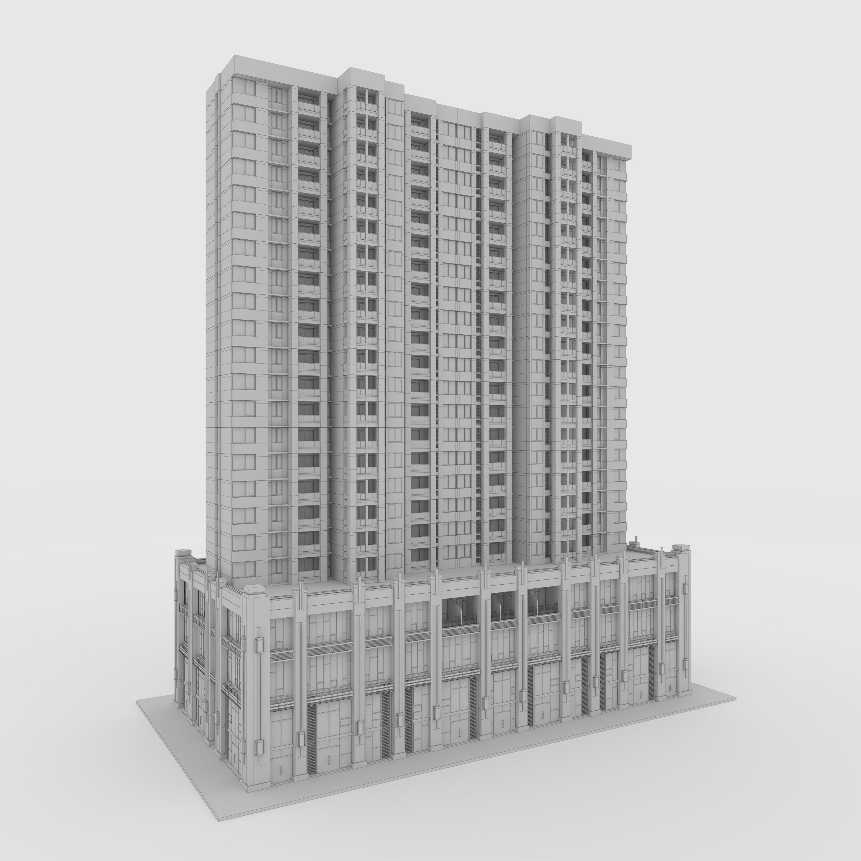 Tower Apartment 3 3D model_1