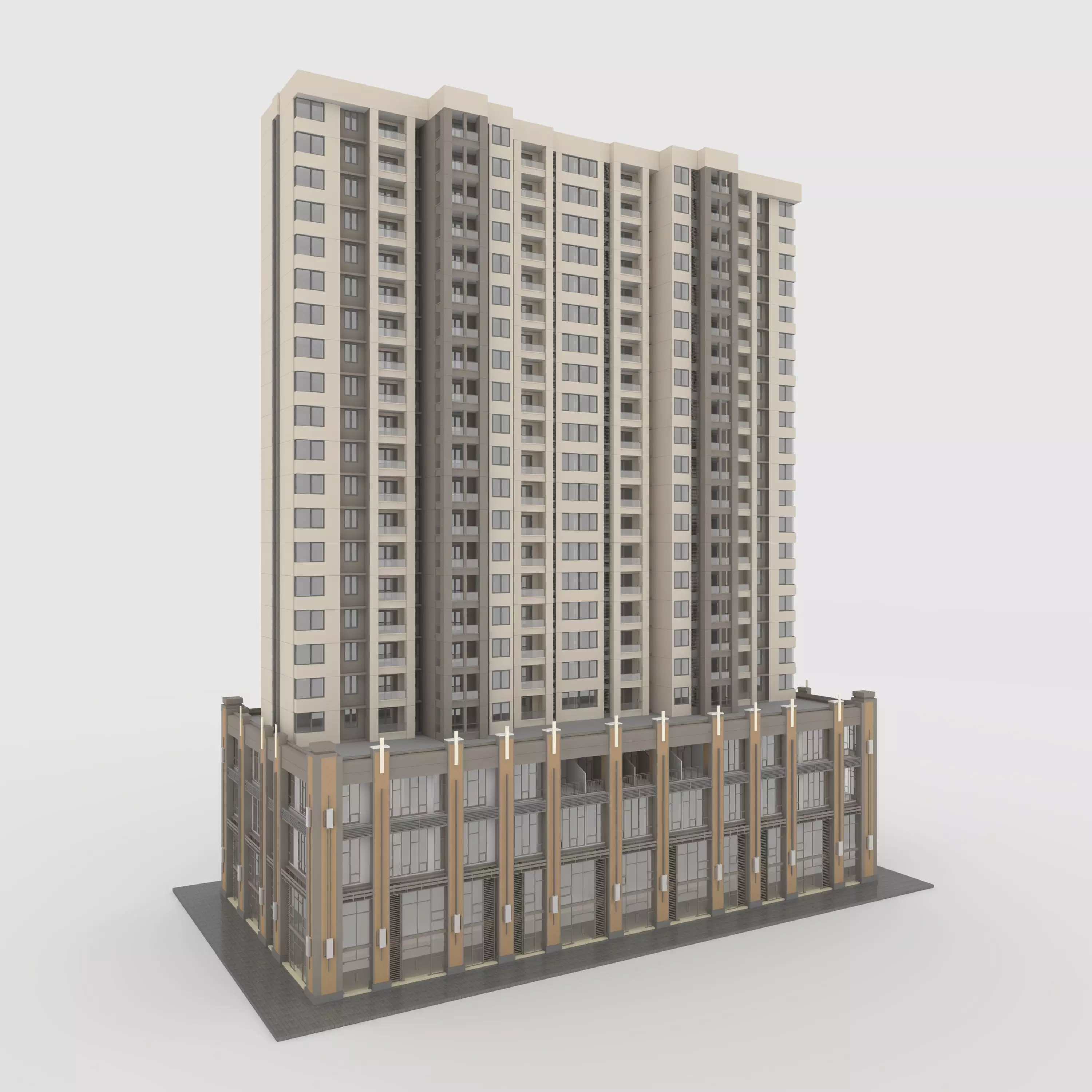 Tower Apartment 3 3D model_0