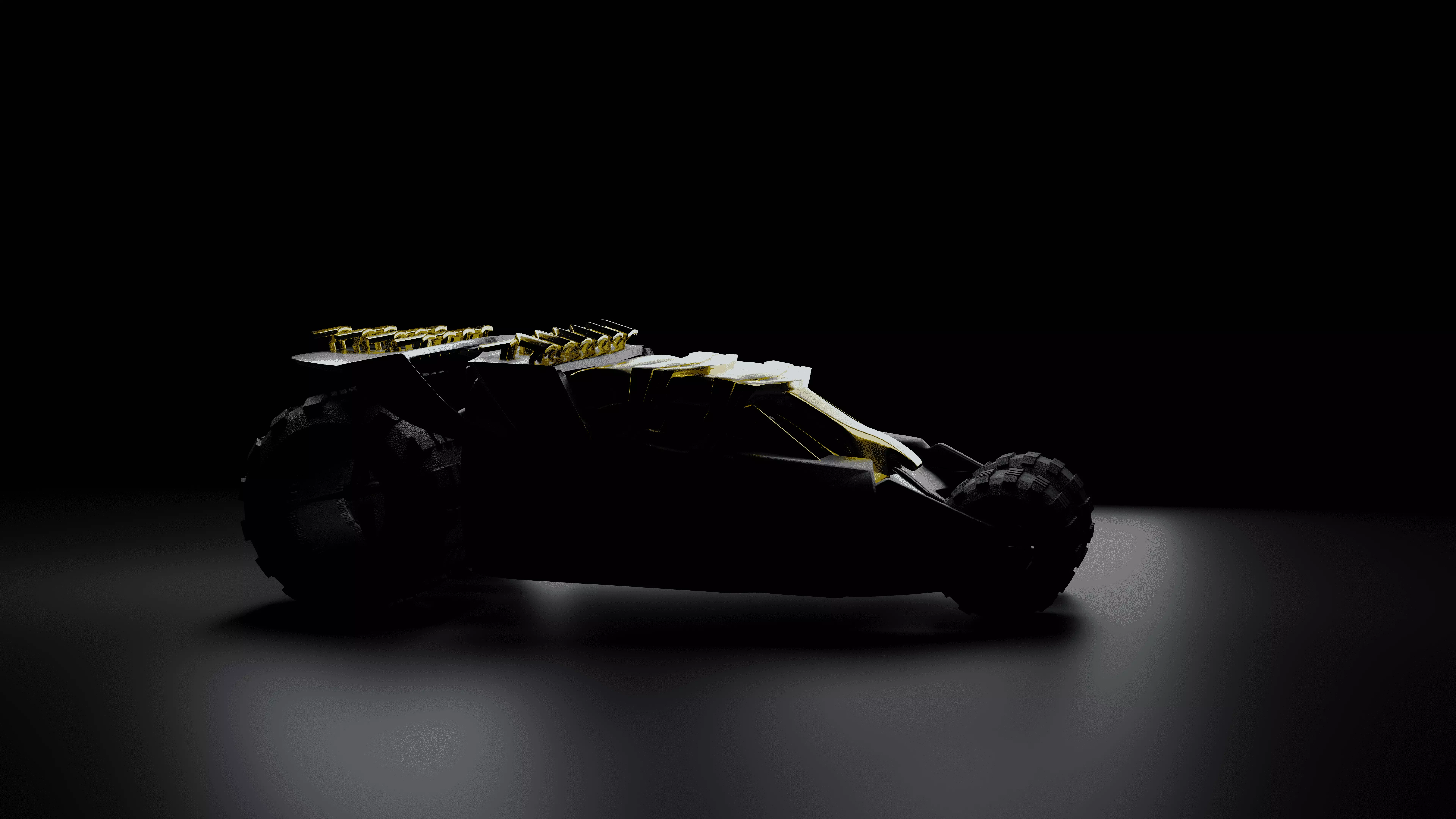 Golden Apex Crawler Low-poly 3D model