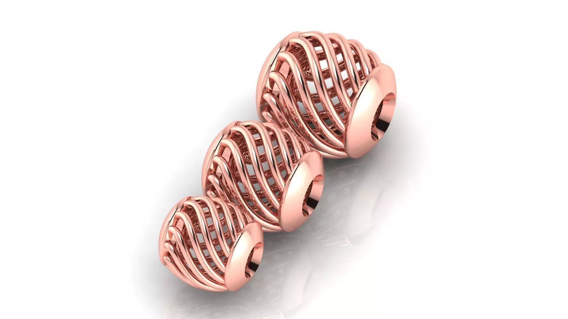 3 size Spherical beads 3D print model