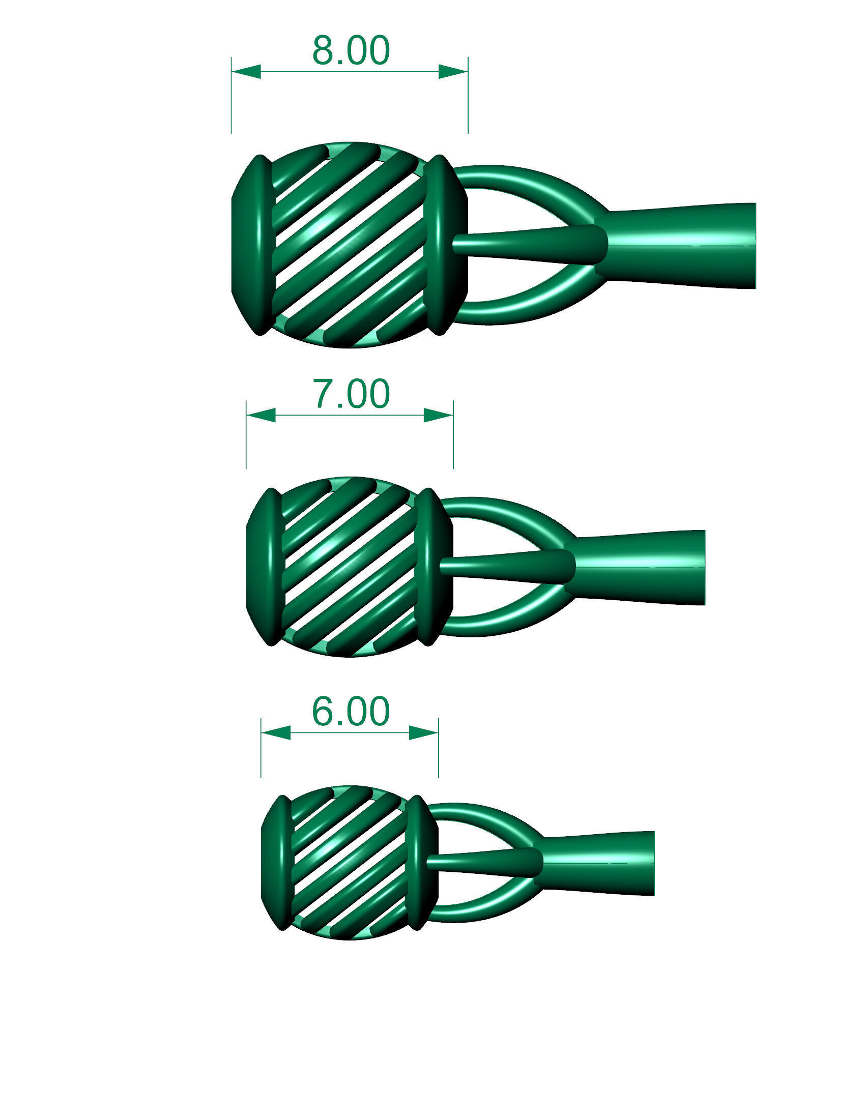 3 size Spherical beads 3D print model_2