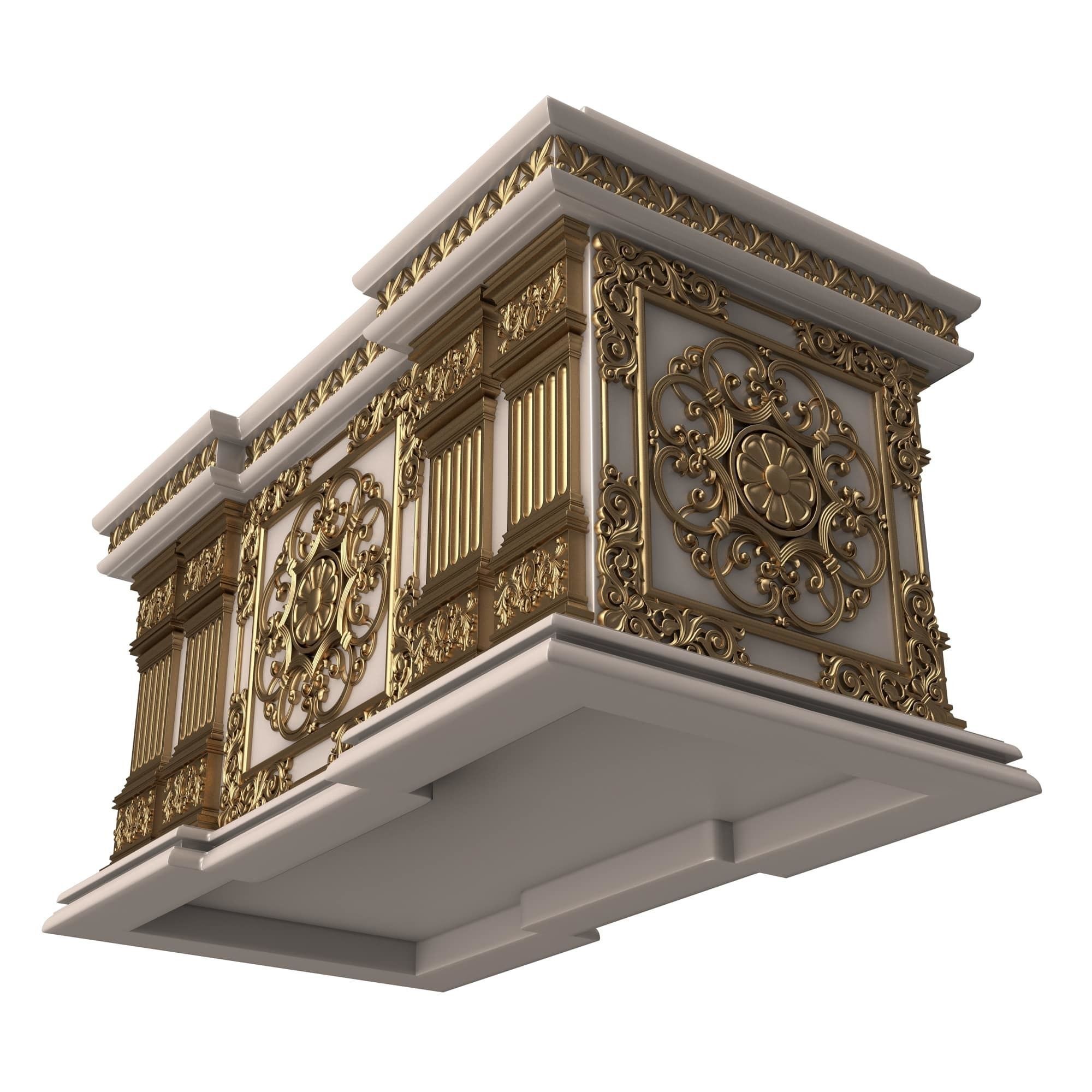 Chest Collection White Low-poly 3D model_48