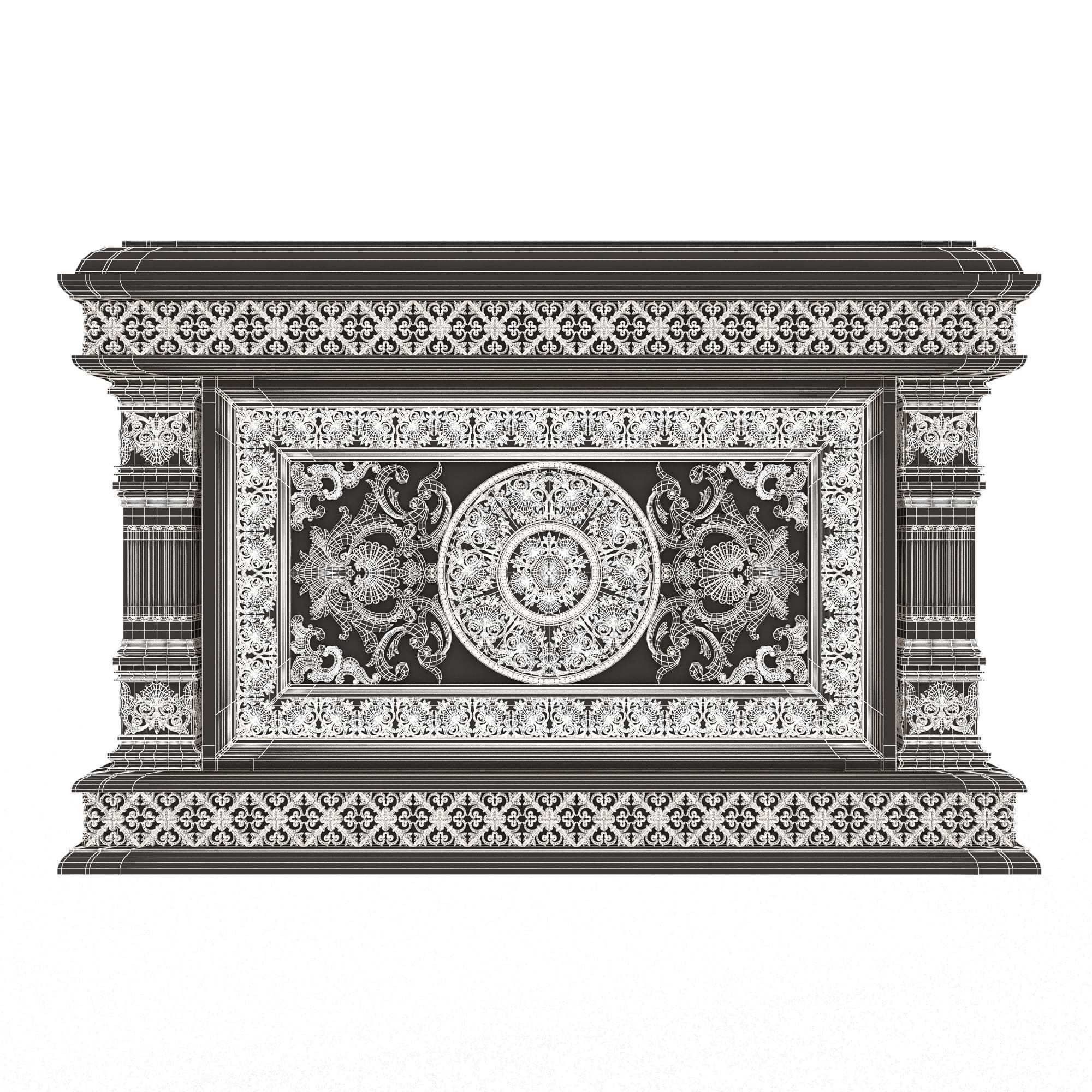 Chest Collection White Low-poly 3D model_80