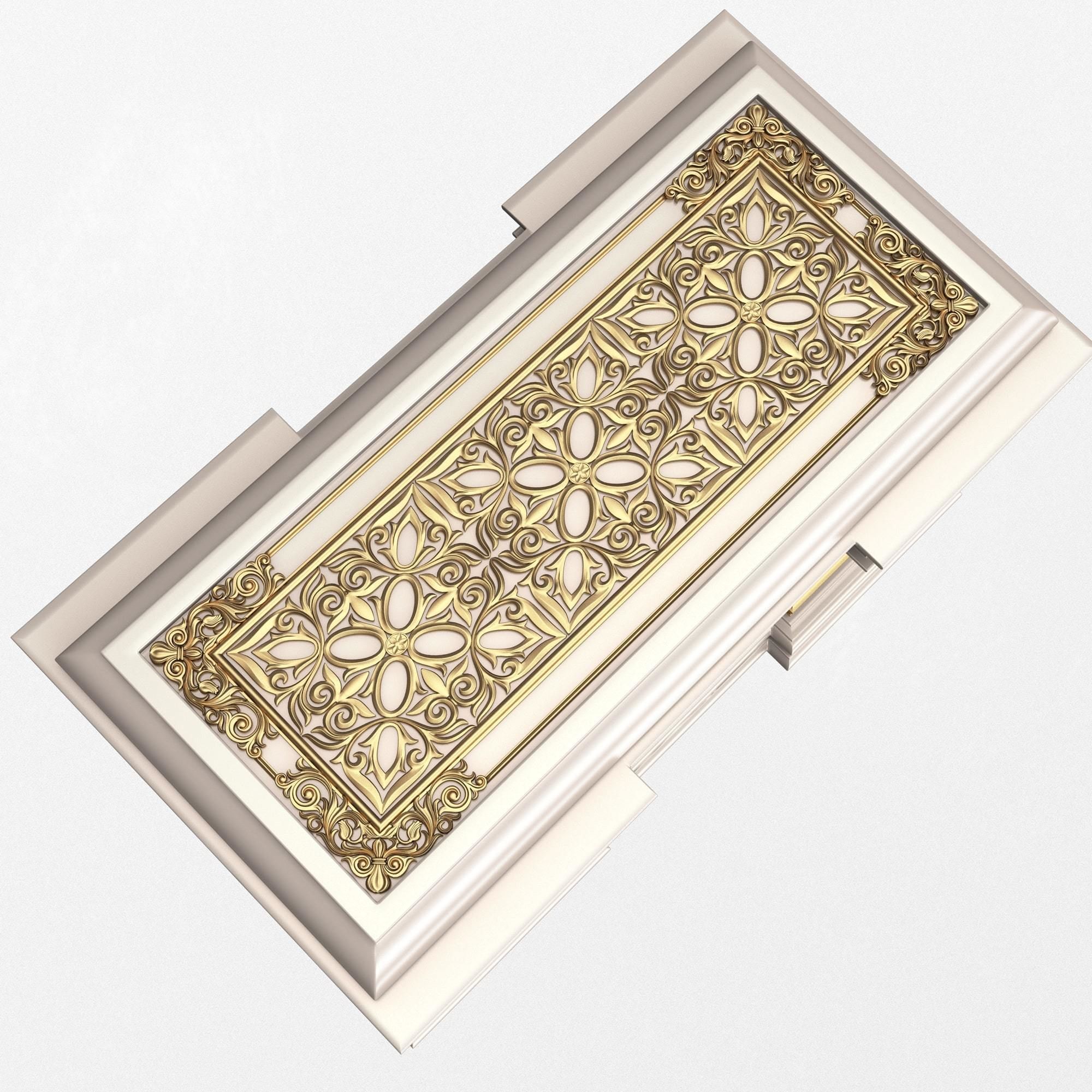 Chest Collection White Low-poly 3D model_49