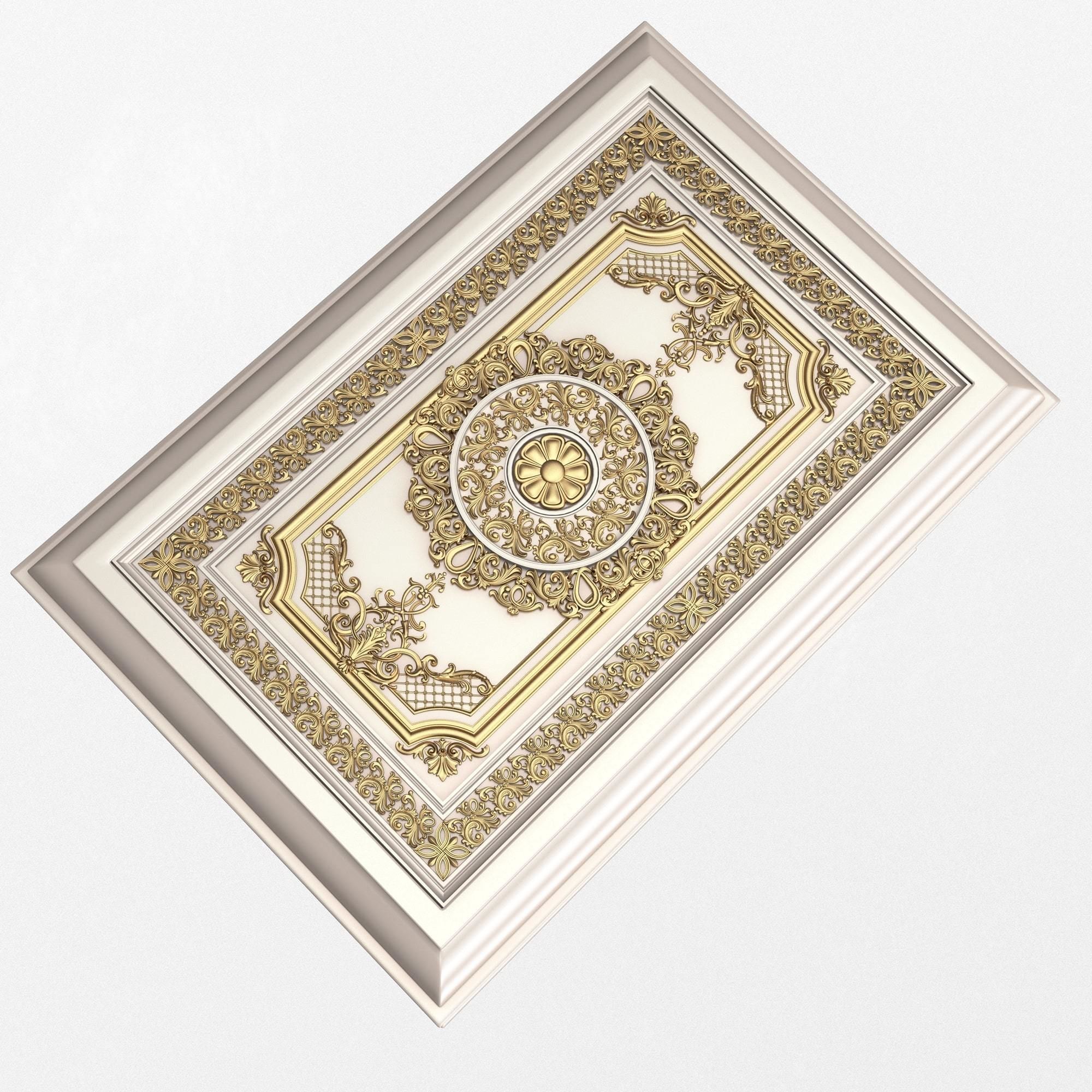 Chest Collection White Low-poly 3D model_16