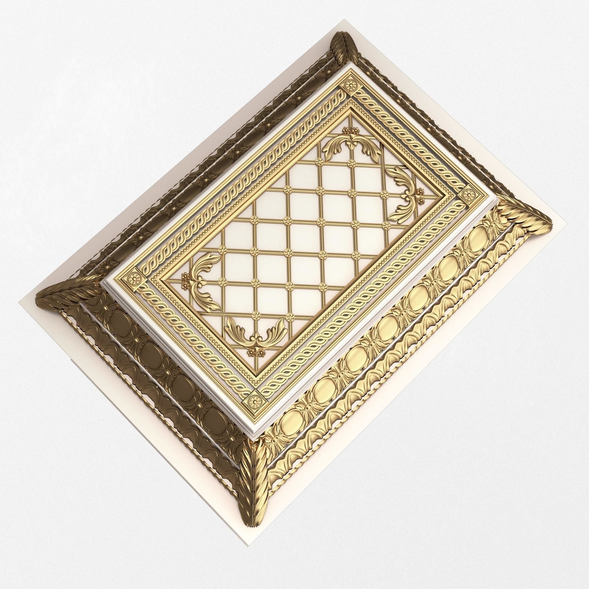 Chest Collection White Low-poly 3D model_28