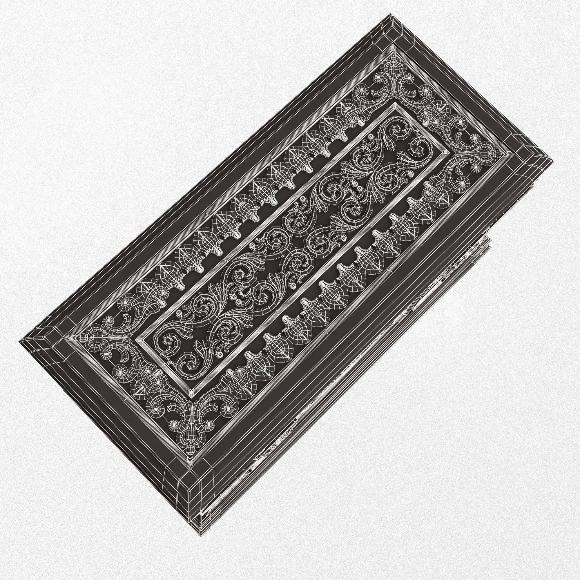 Chest Collection White Low-poly 3D model_62