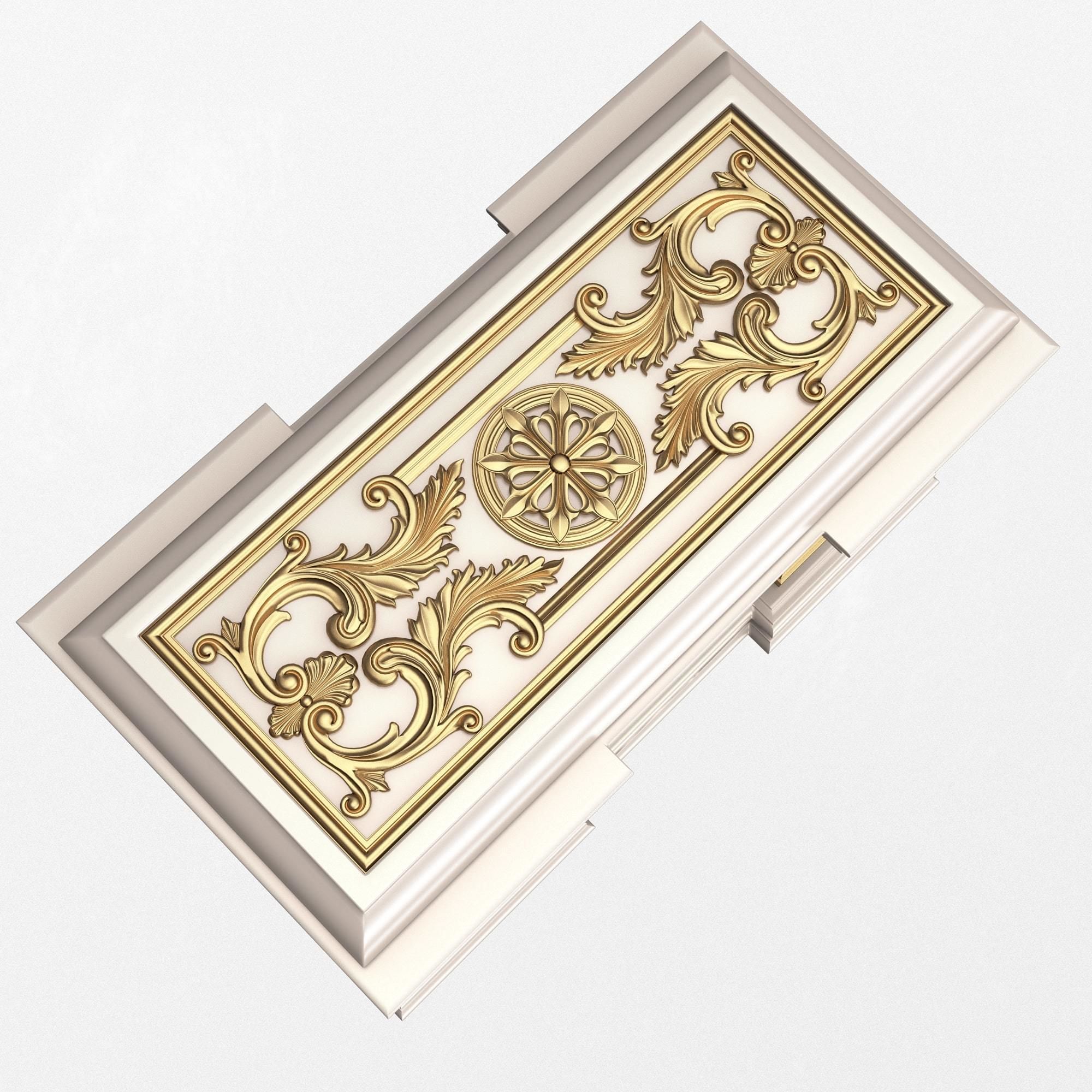 Chest Collection White Low-poly 3D model_6