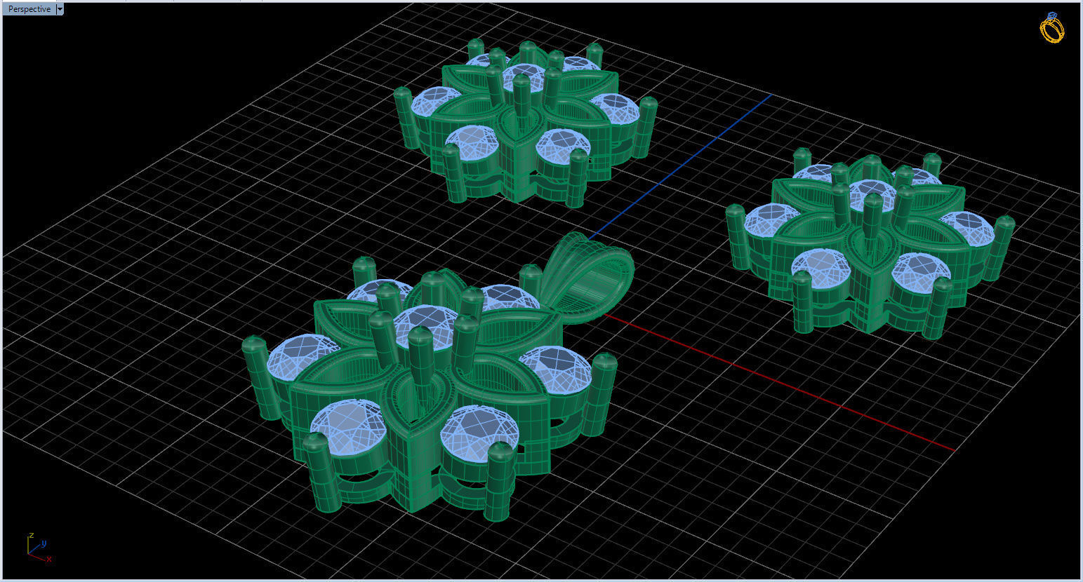 Snowflake Pendant and Earings 3D print model_47