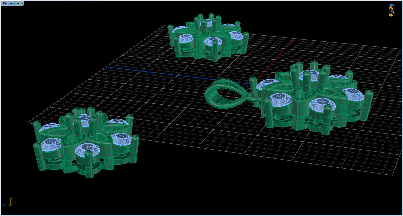 Snowflake Pendant and Earings 3D print model_48