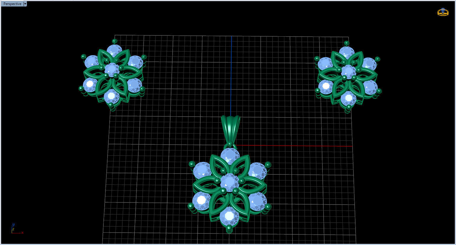 Snowflake Pendant and Earings 3D print model_20