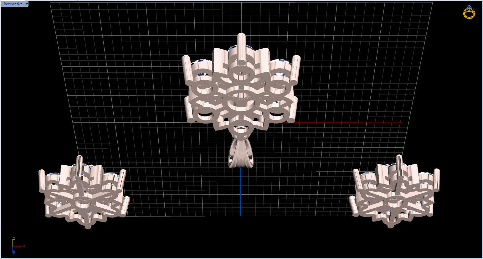 Snowflake Pendant and Earings 3D print model_62