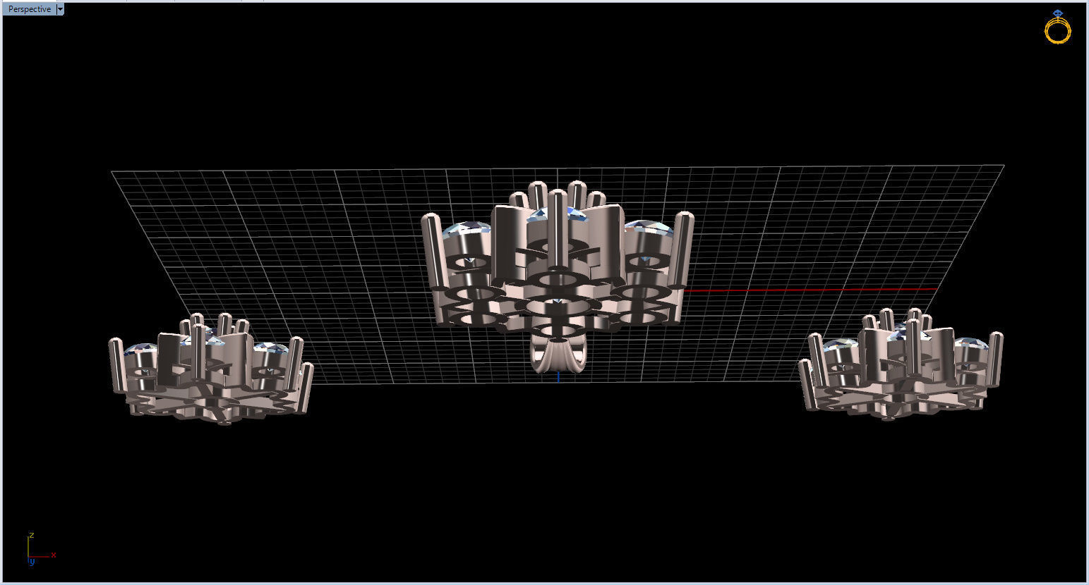 Snowflake Pendant and Earings 3D print model_60