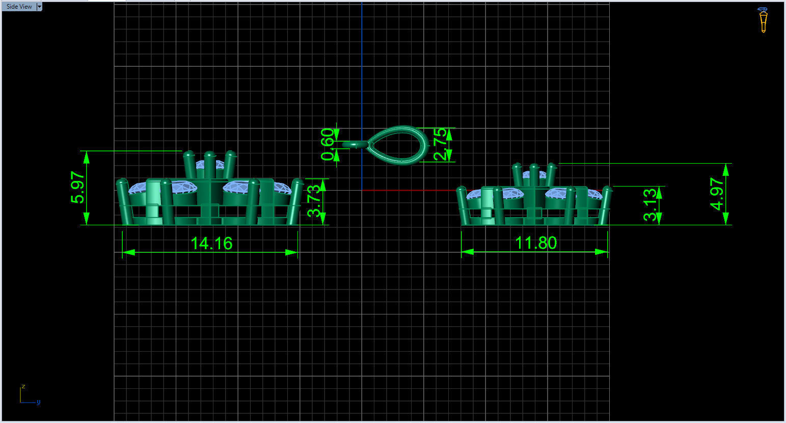 Snowflake Pendant and Earings 3D print model_7