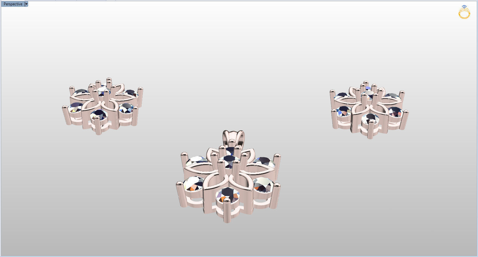 Snowflake Pendant and Earings 3D print model_110