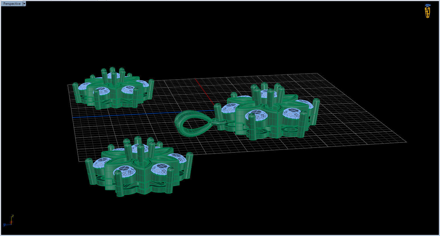 Snowflake Pendant and Earings 3D print model_46