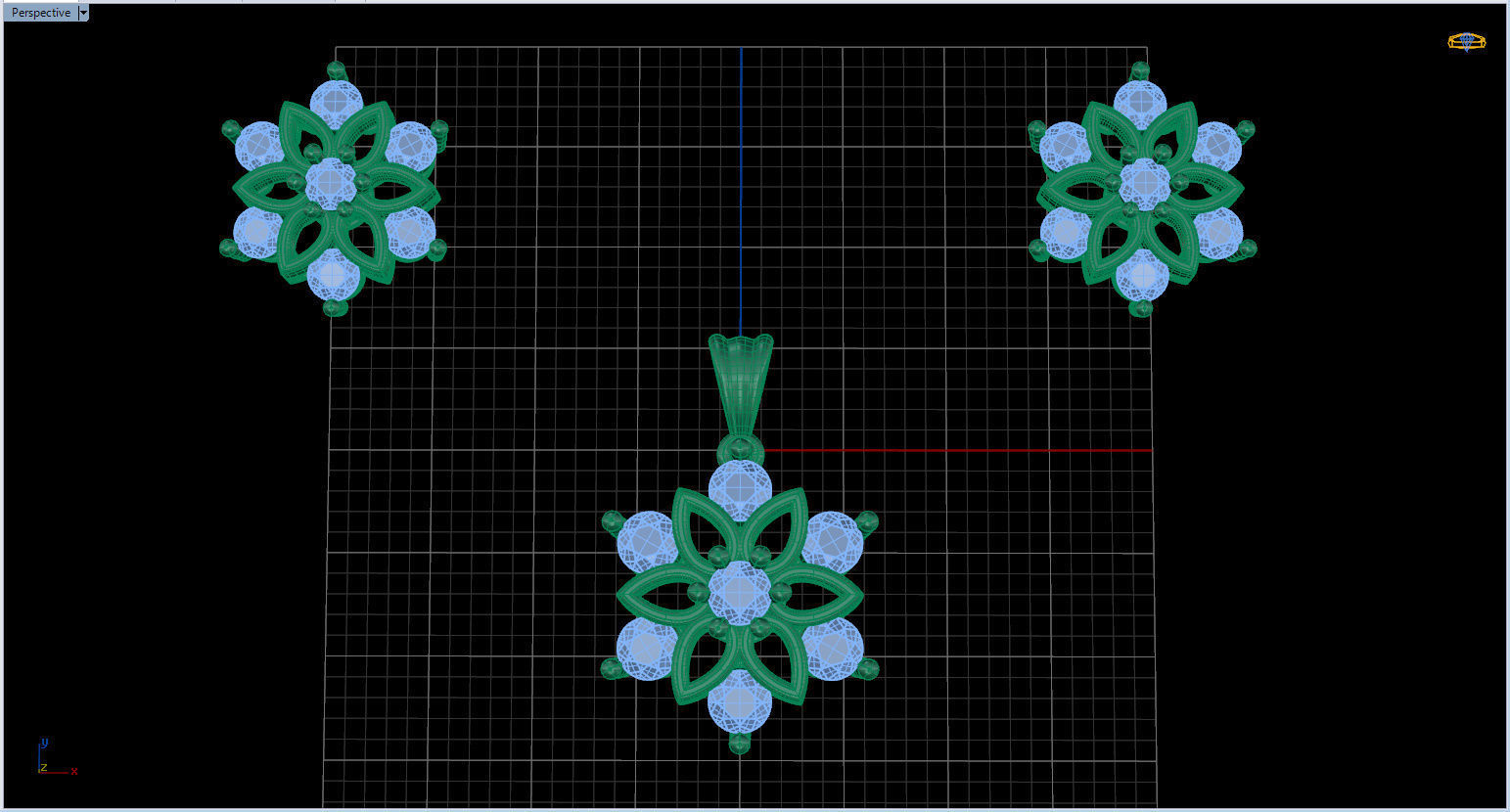 Snowflake Pendant and Earings 3D print model_29