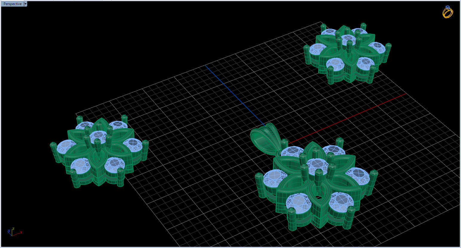 Snowflake Pendant and Earings 3D print model_40