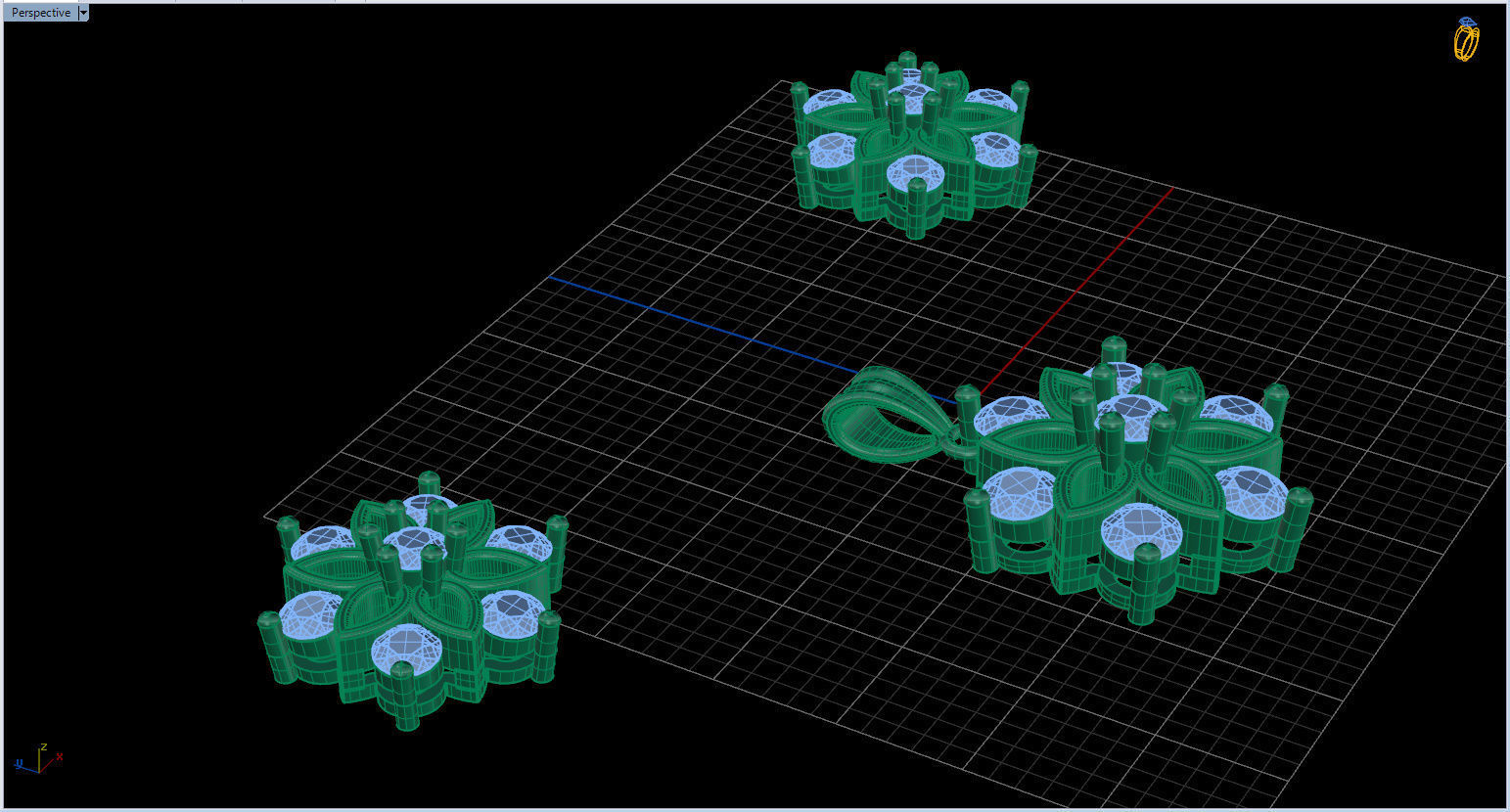 Snowflake Pendant and Earings 3D print model_49