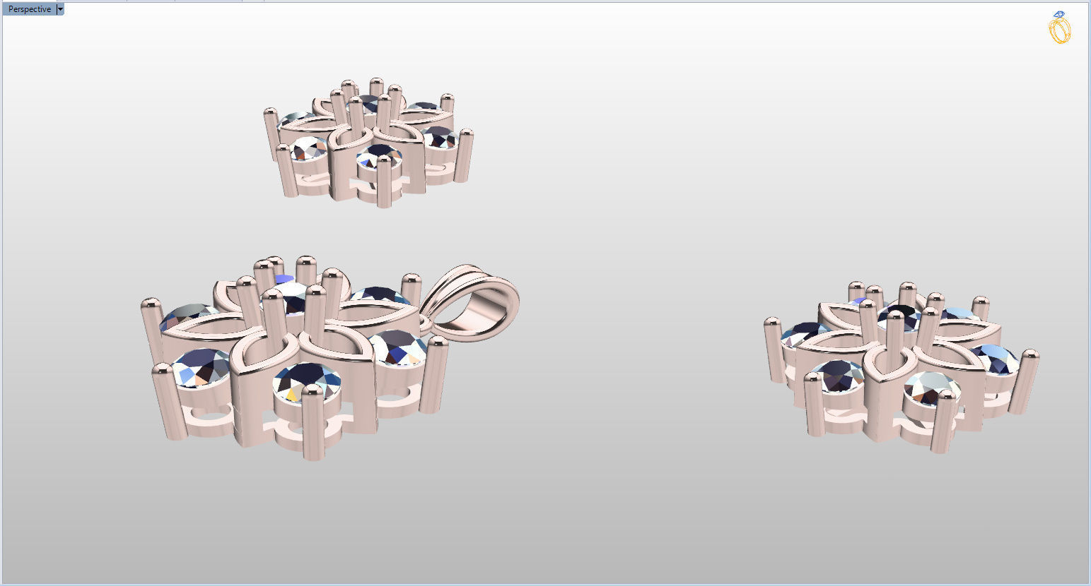 Snowflake Pendant and Earings 3D print model_76