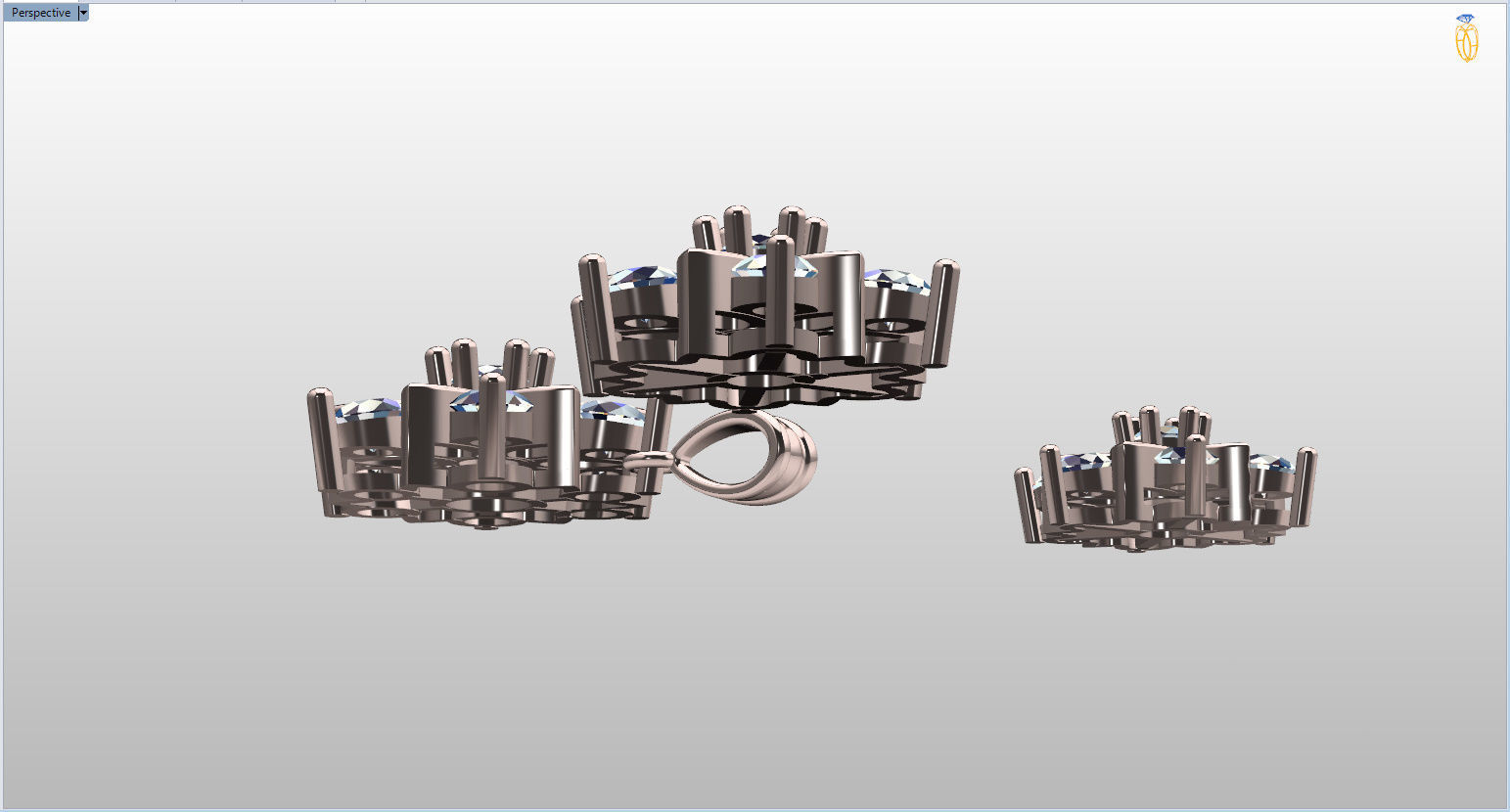 Snowflake Pendant and Earings 3D print model_102