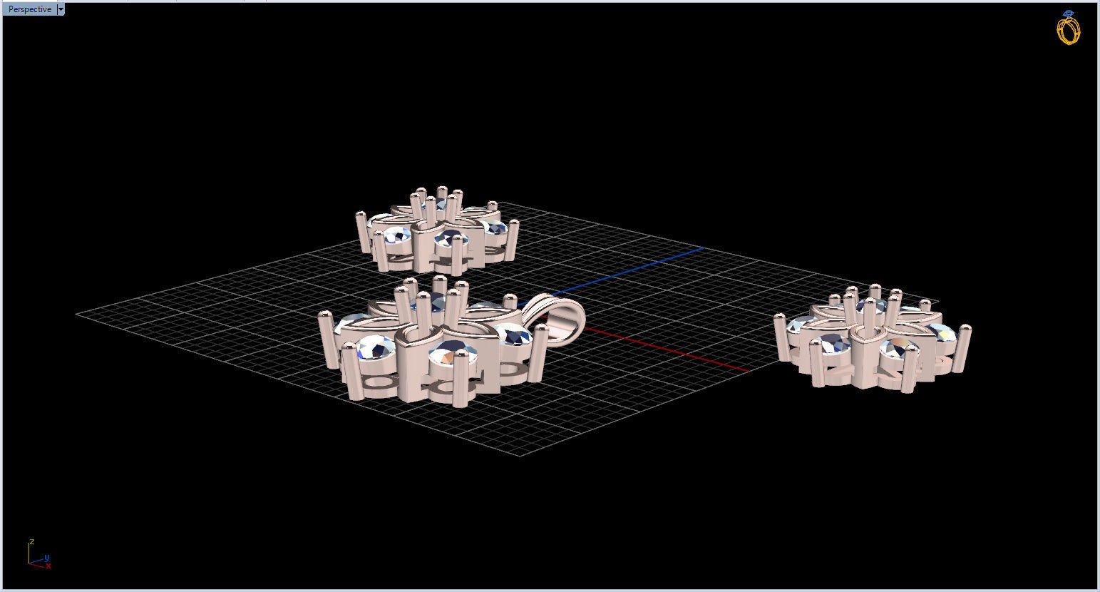 Snowflake Pendant and Earings 3D print model_51