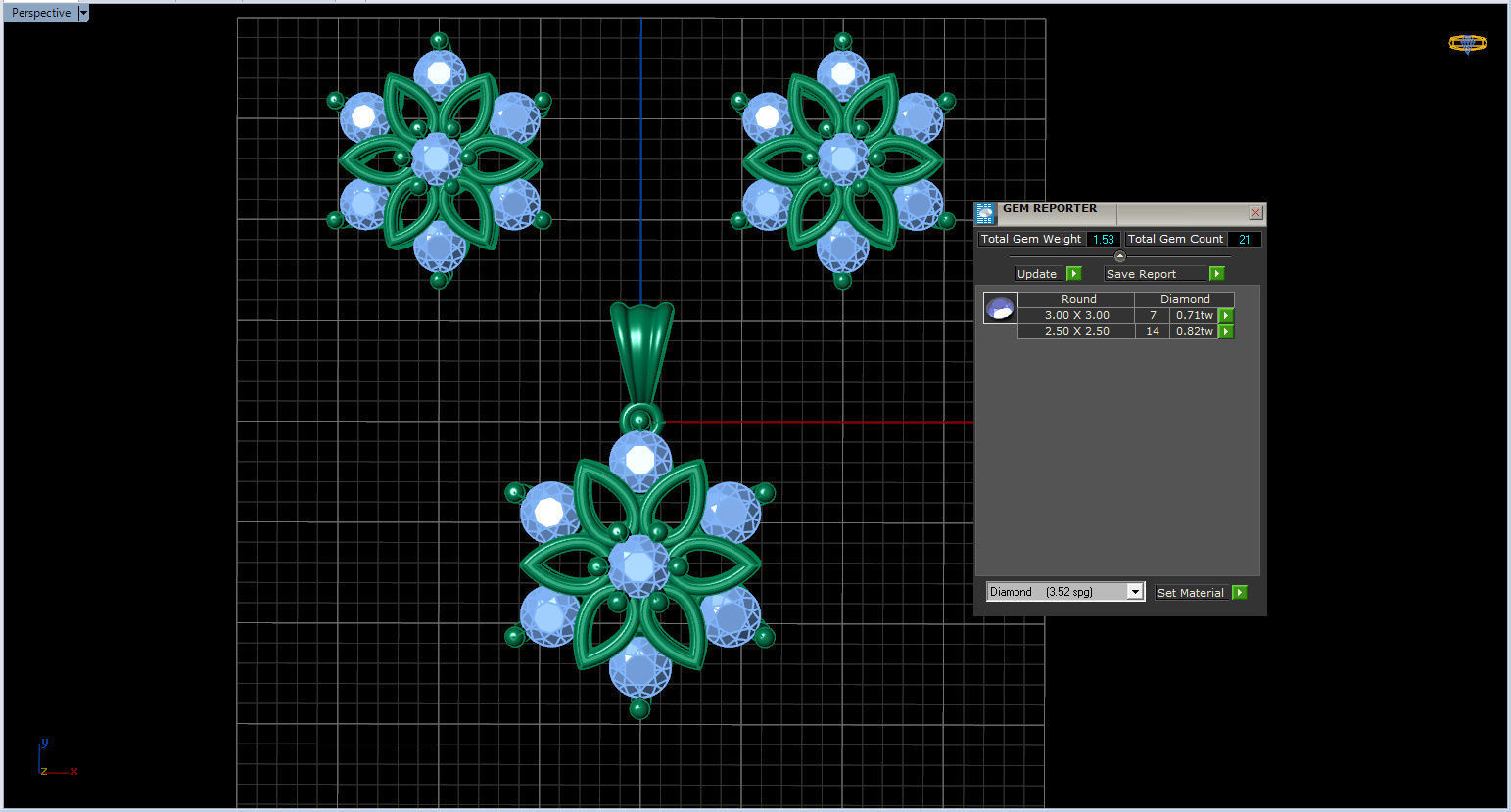 Snowflake Pendant and Earings 3D print model_5