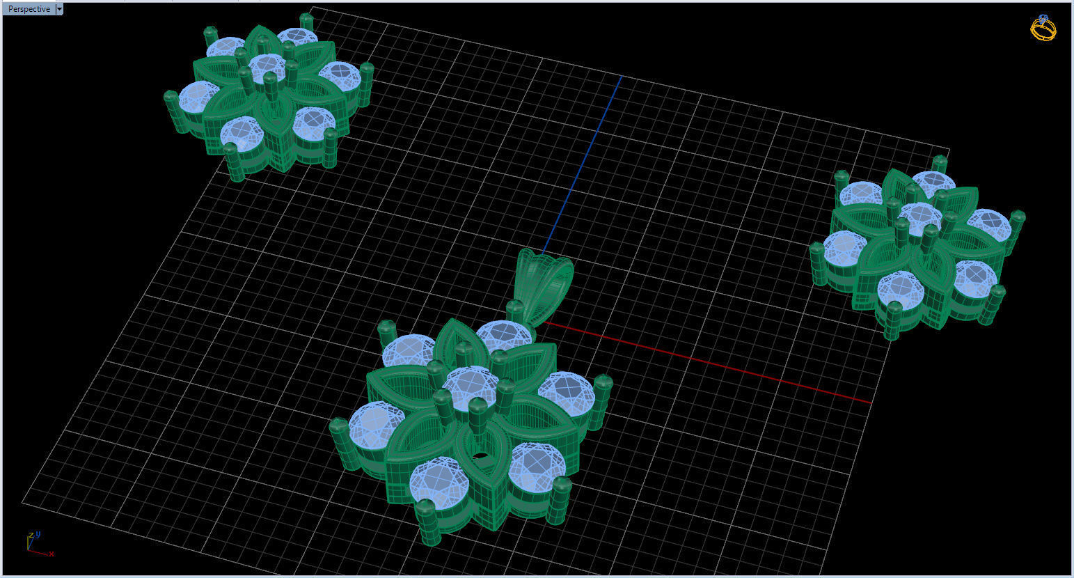 Snowflake Pendant and Earings 3D print model_34