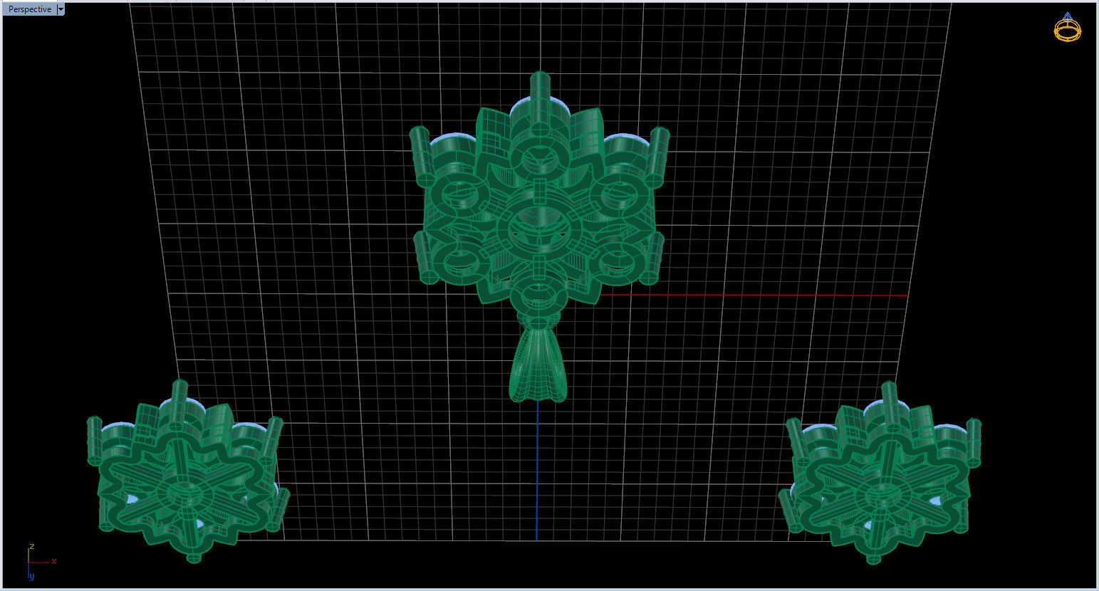 Snowflake Pendant and Earings 3D print model_30