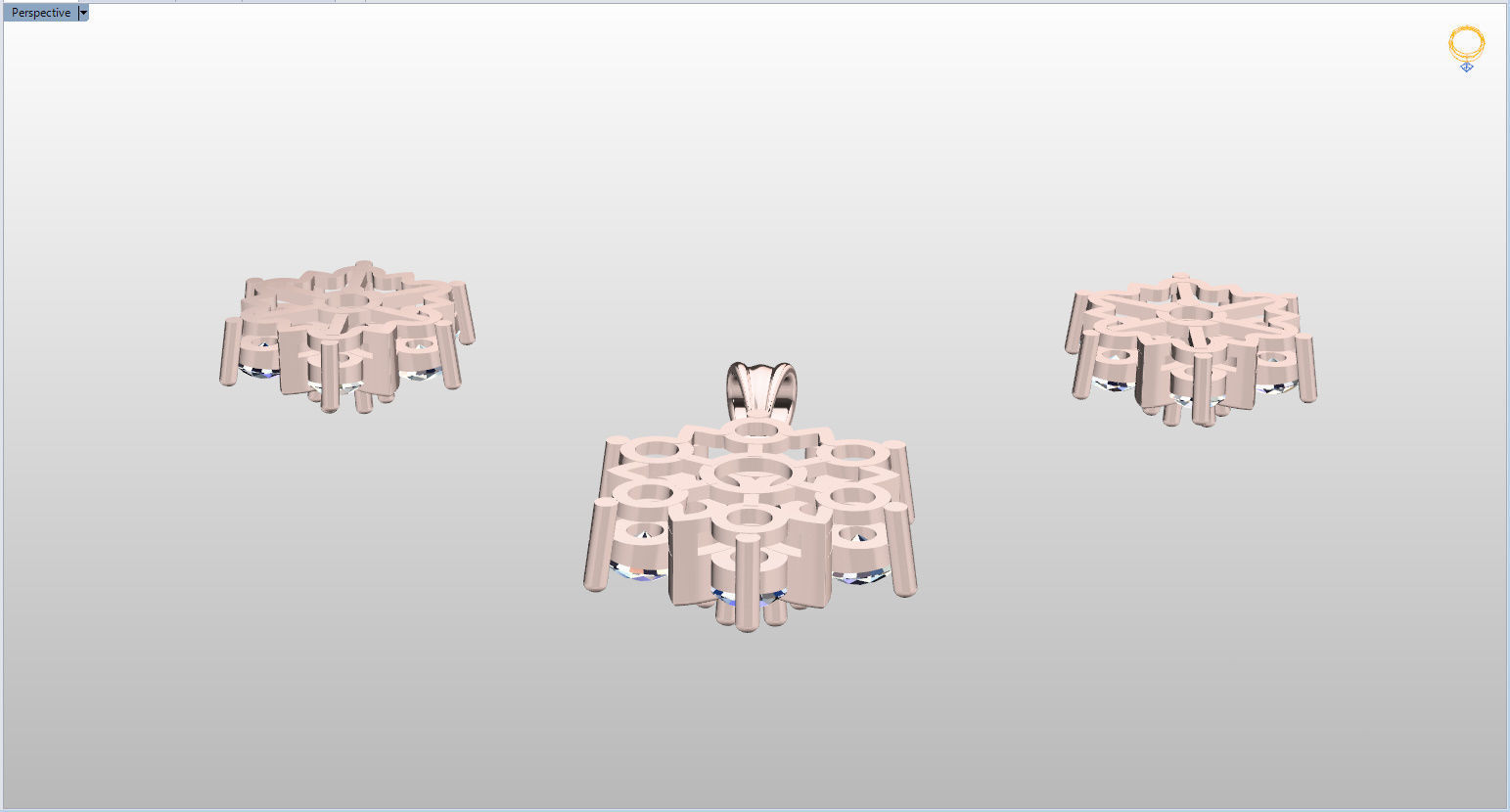 Snowflake Pendant and Earings 3D print model_104