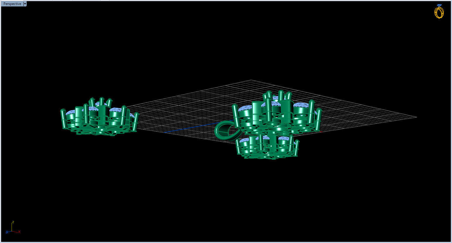 Snowflake Pendant and Earings 3D print model_13