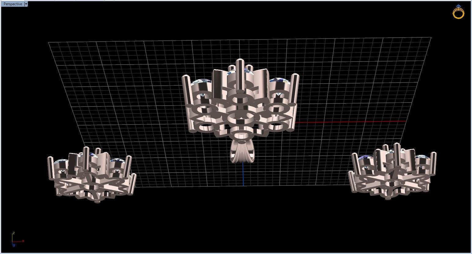 Snowflake Pendant and Earings 3D print model_53