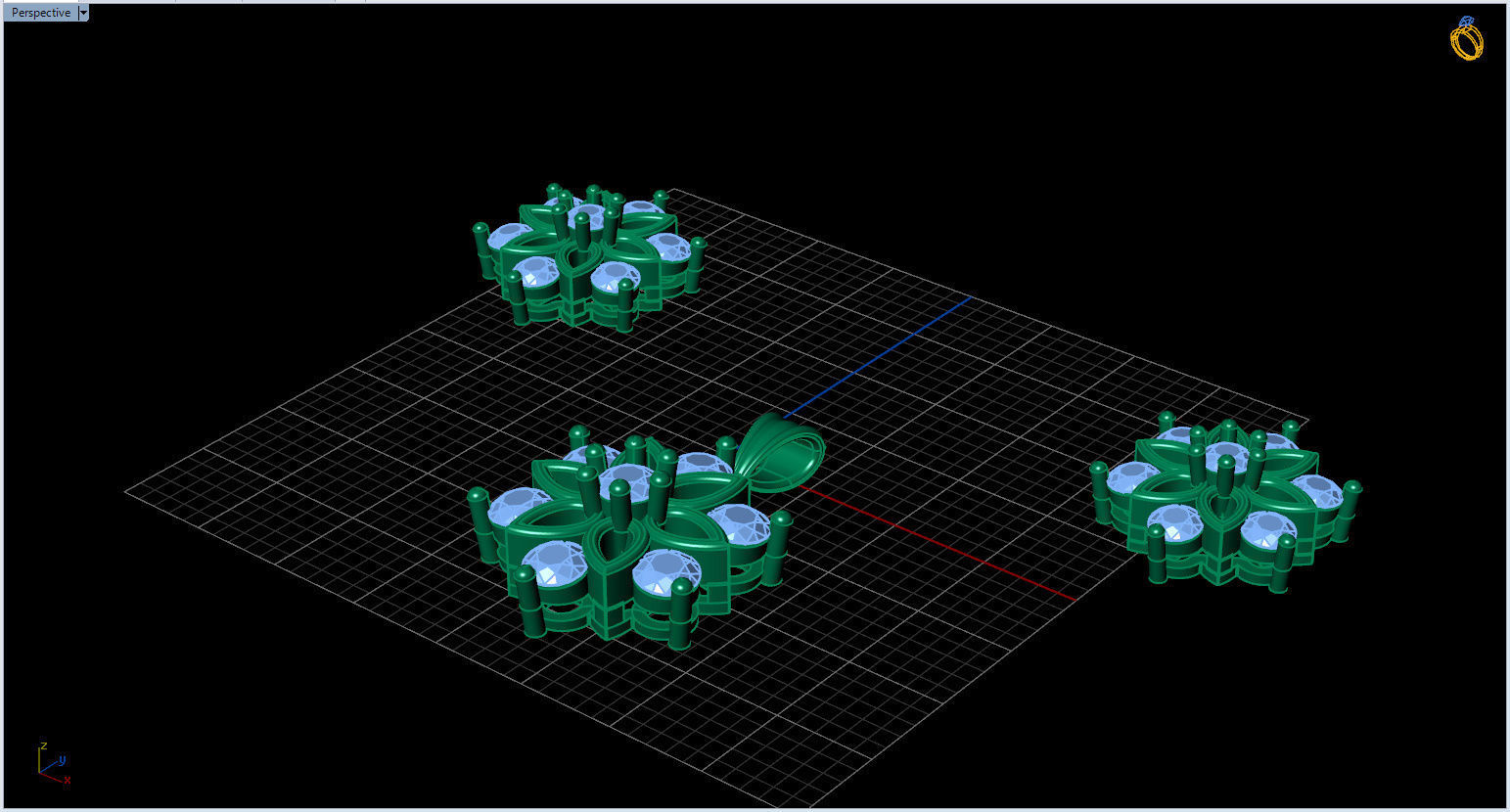 Snowflake Pendant and Earings 3D print model_22