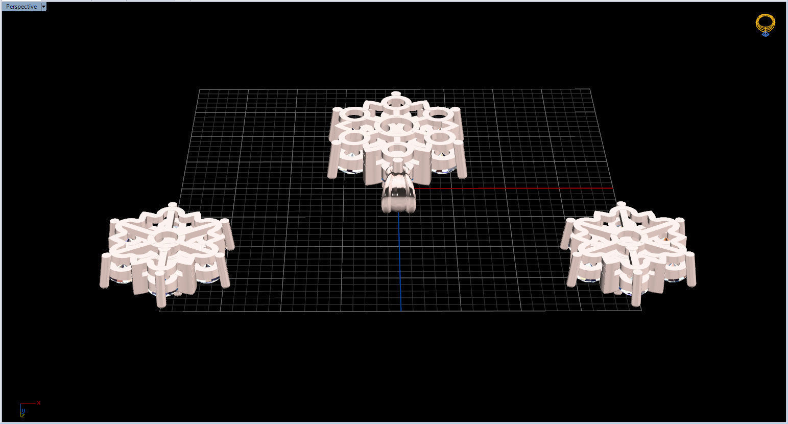Snowflake Pendant and Earings 3D print model_68