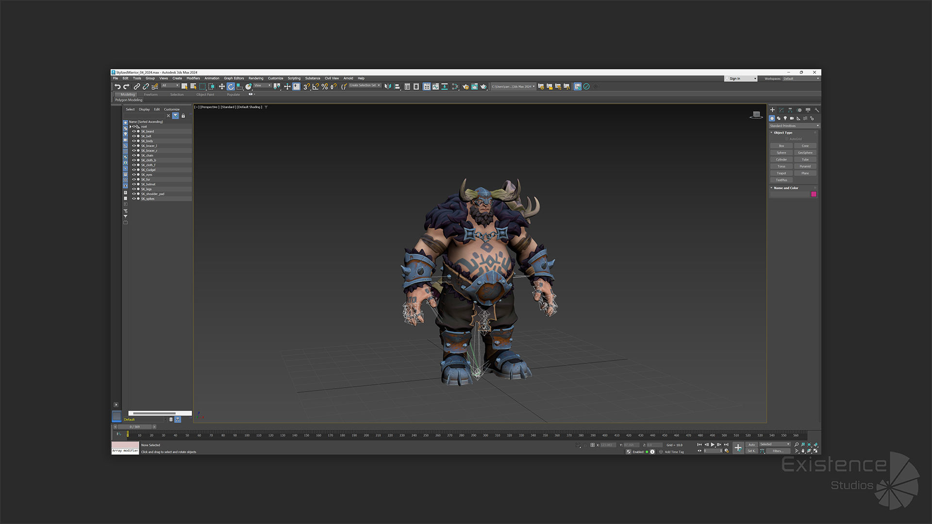 Stylized Warrior Pack 1 - Hero Fantasy Characters Medieval - 46 Low-poly 3D model_13
