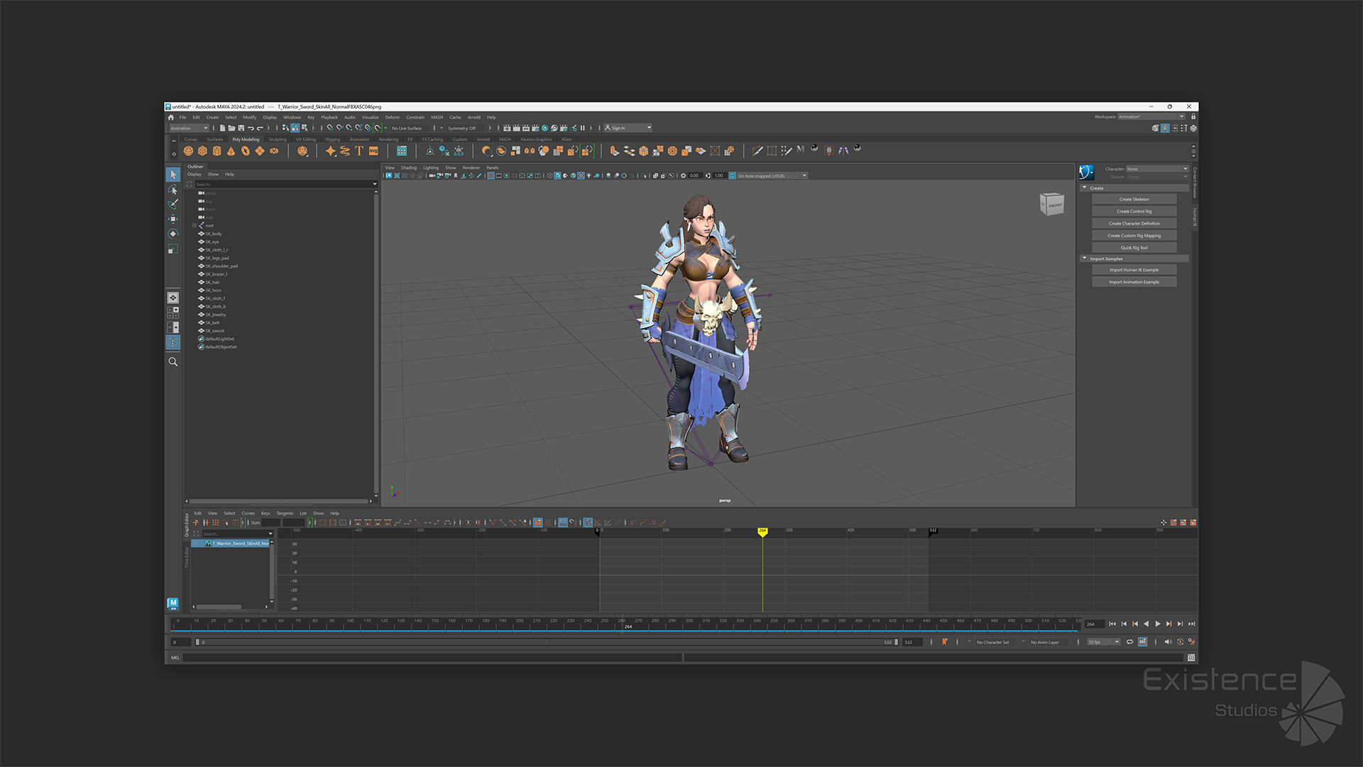 Stylized Warrior Pack 1 - Hero Fantasy Characters Medieval - 46 Low-poly 3D model_15