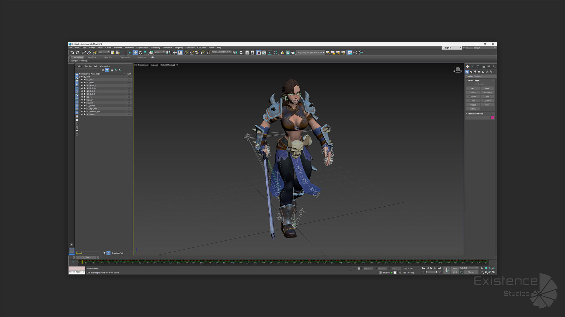 Stylized Warrior Pack 1 - Hero Fantasy Characters Medieval - 46 Low-poly 3D model_17