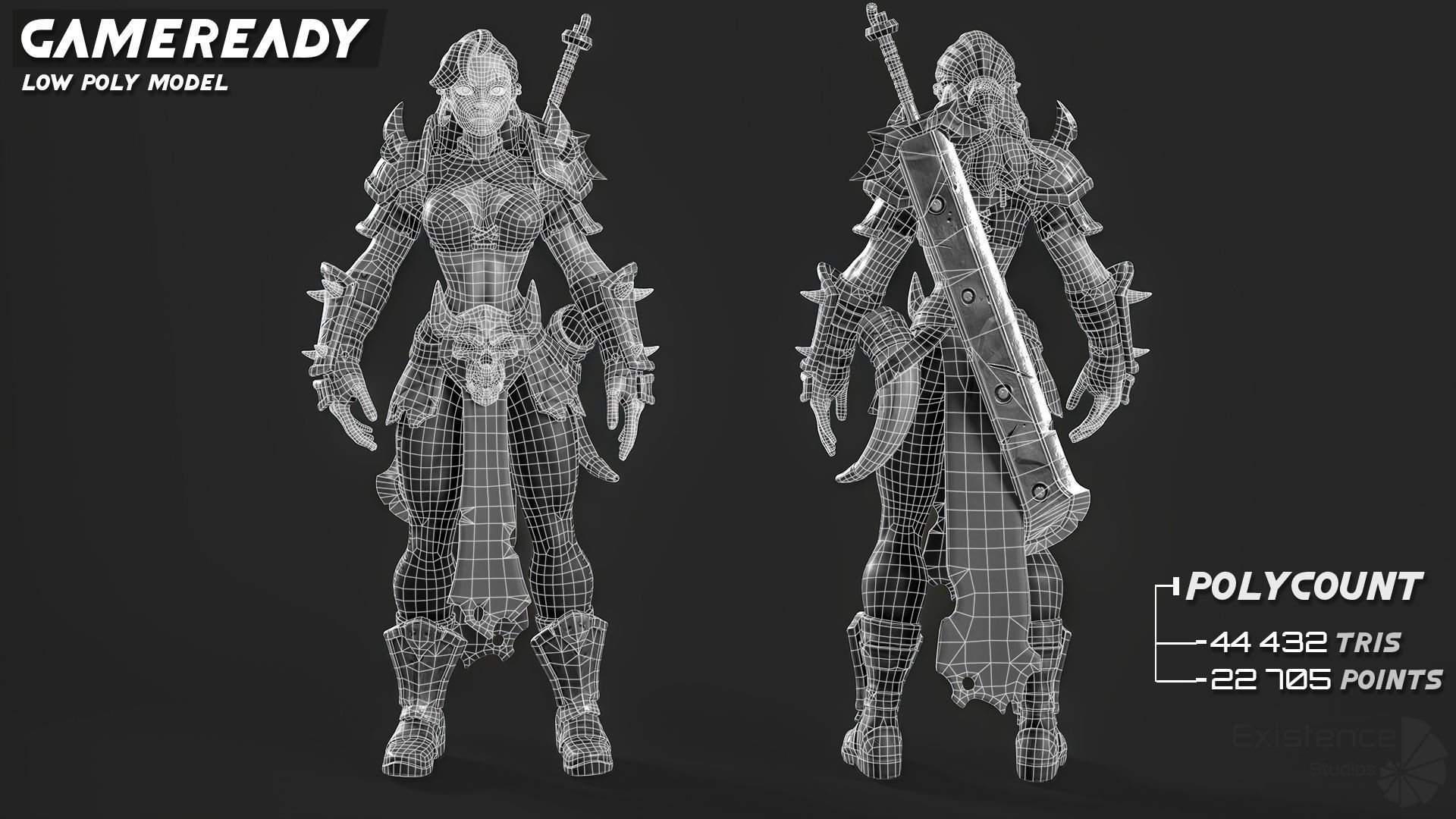 Stylized Warrior Pack 1 - Hero Fantasy Characters Medieval - 46 Low-poly 3D model_5
