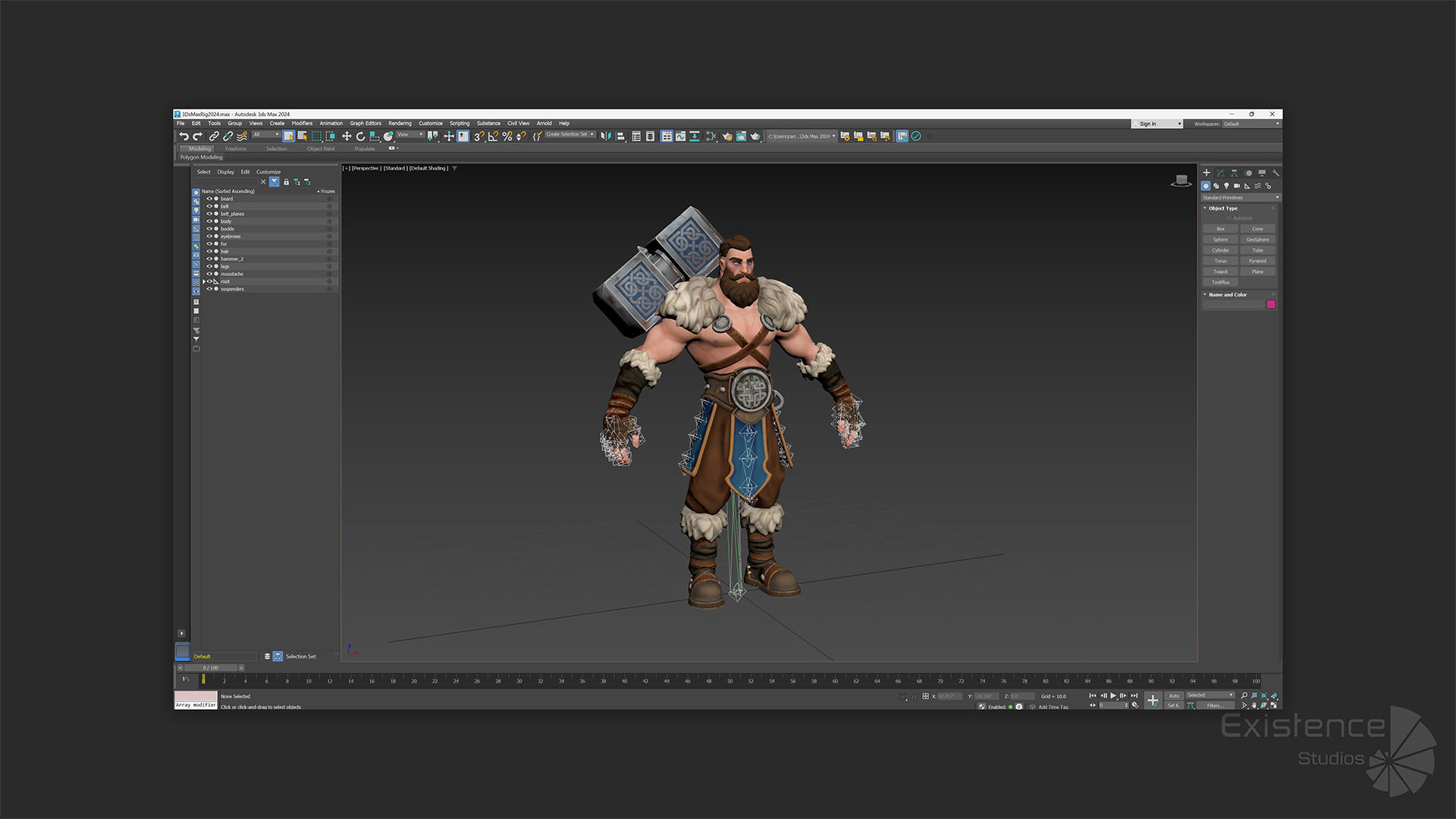 Stylized Warrior Pack 1 - Hero Fantasy Characters Medieval - 46 Low-poly 3D model_21