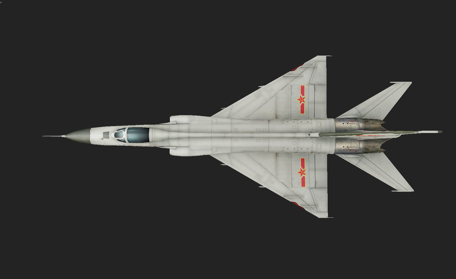 Chinese J-8 fighter jet Hand painted game model Low-poly 3D model_9