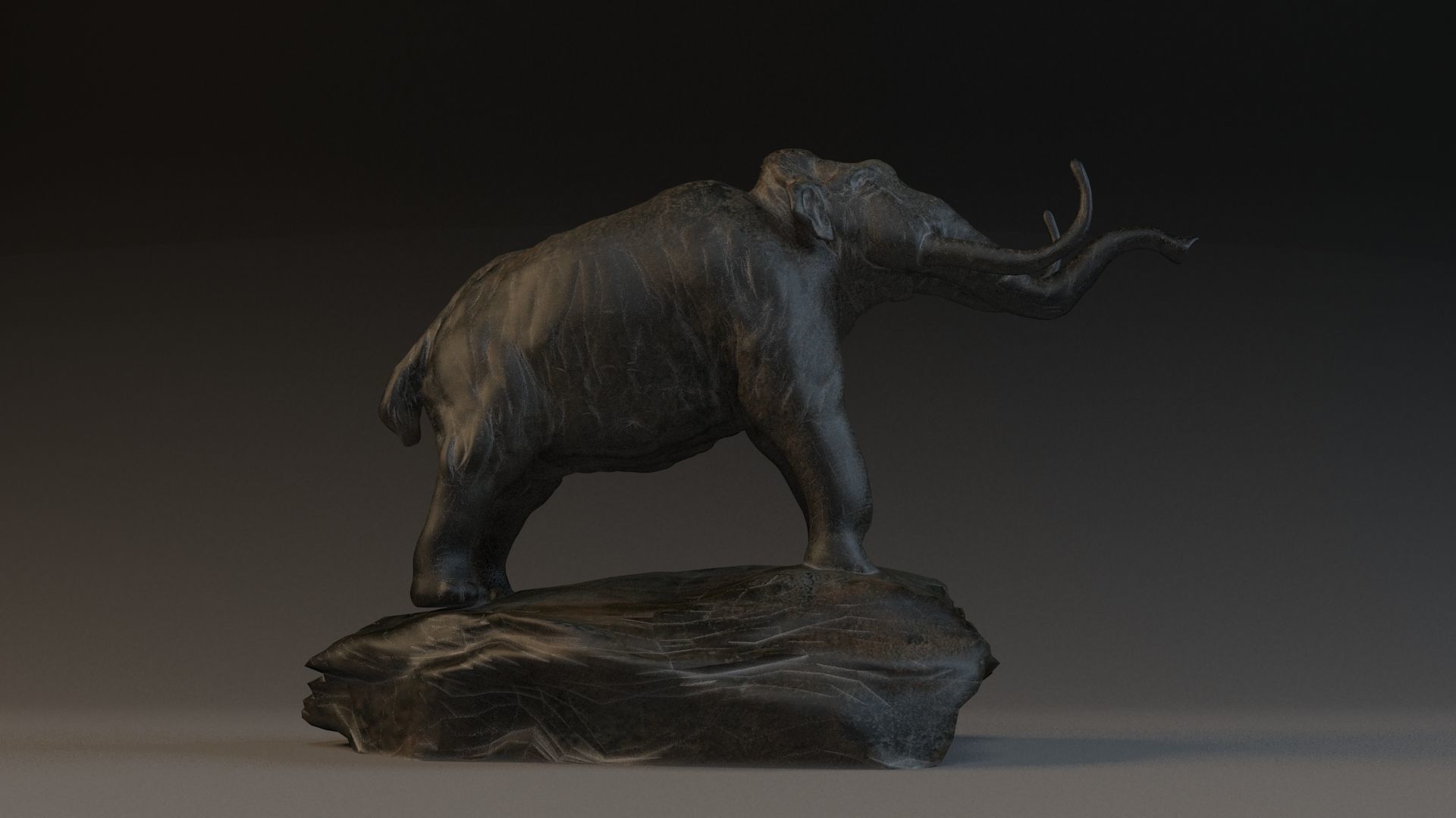 mammoth elephant sculpture animal extinct art sculptures north 3D model_1