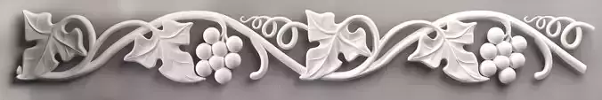 3d stl model of grape leaf decor for CNC router