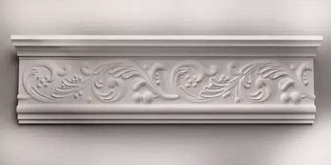 3d model stl wall baguette plinth decor for CNC router