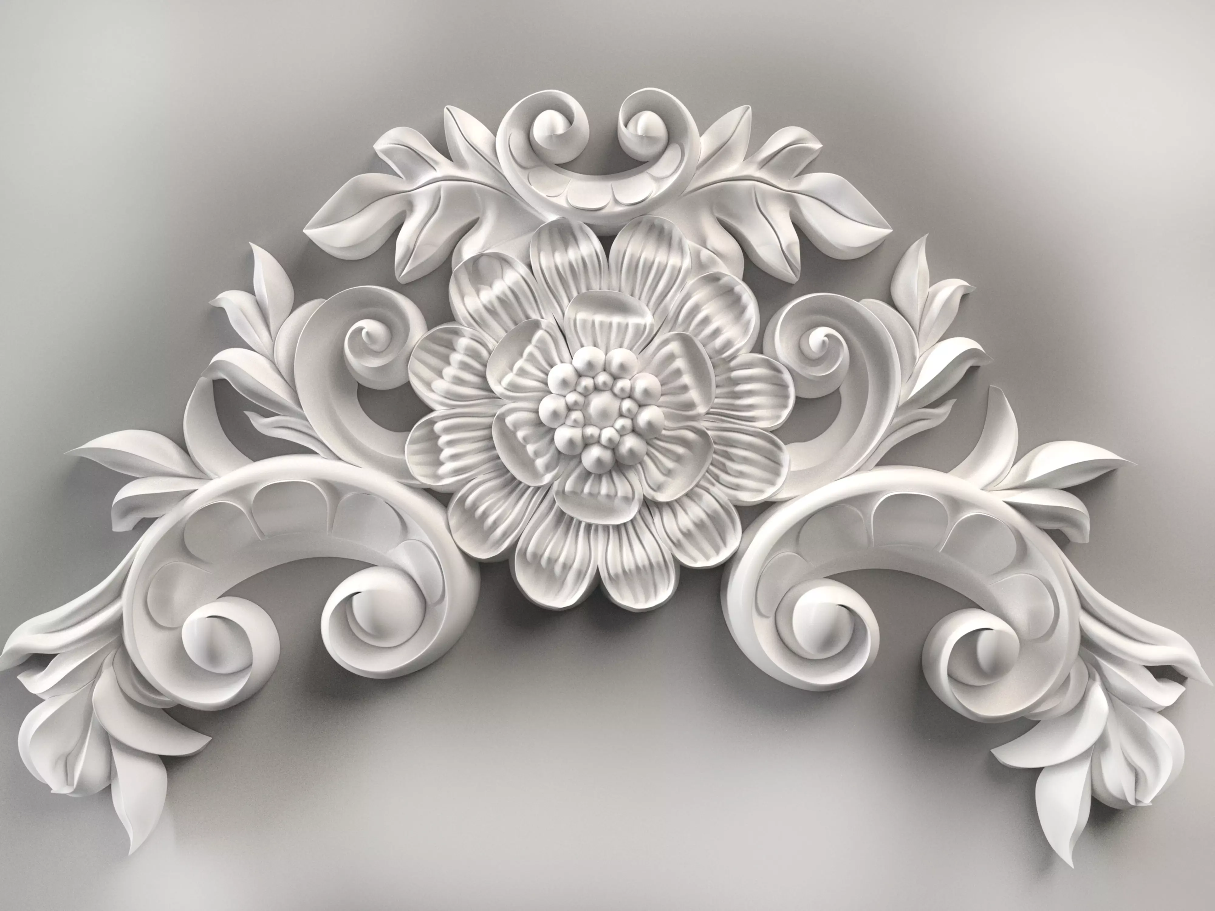 3d model stl wall molding plinth decor for CNC router 3D print model