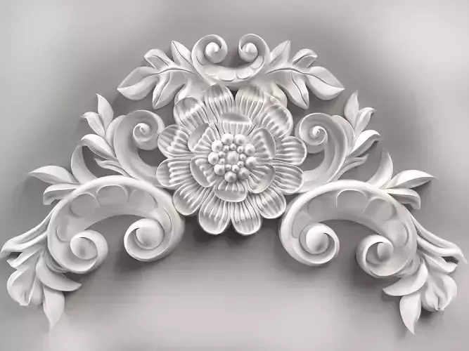 3d model stl wall molding plinth decor for CNC router