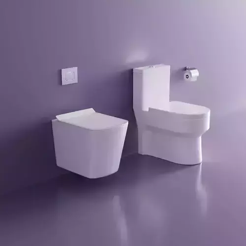 one piece toilet 3d model