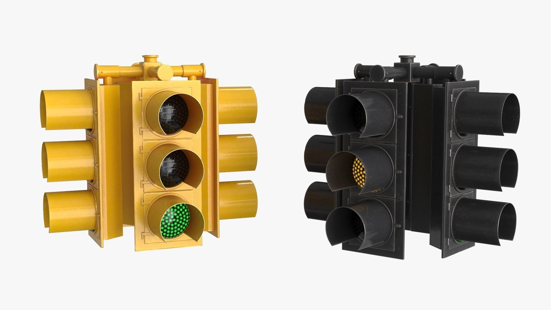 Traffic Light 1 Low-poly 3D model_2