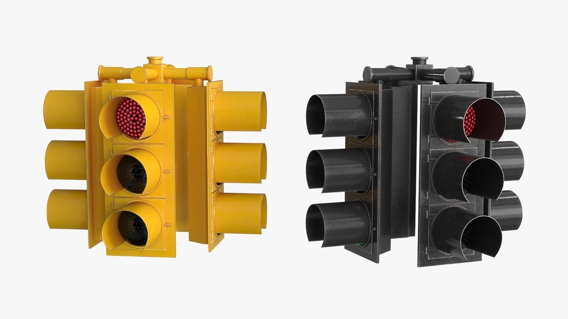 Traffic Light 1 Low-poly 3D model_15